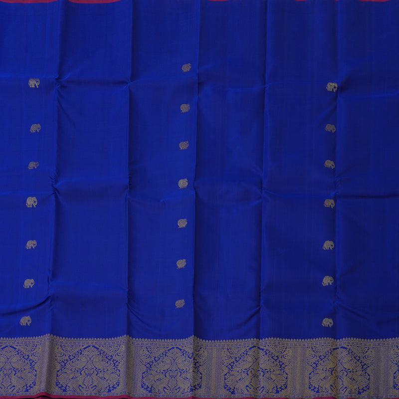 Hayagrivas Blue Kanjivaram Silk Saree BBD256E10-1