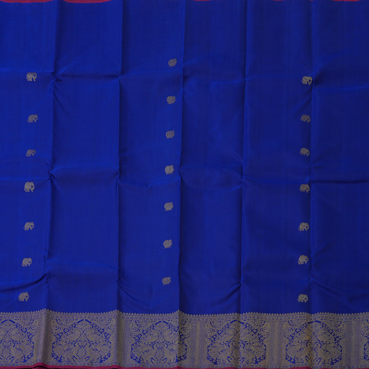 Hayagrivas Blue Kanjivaram Silk Saree BBD256E10-1