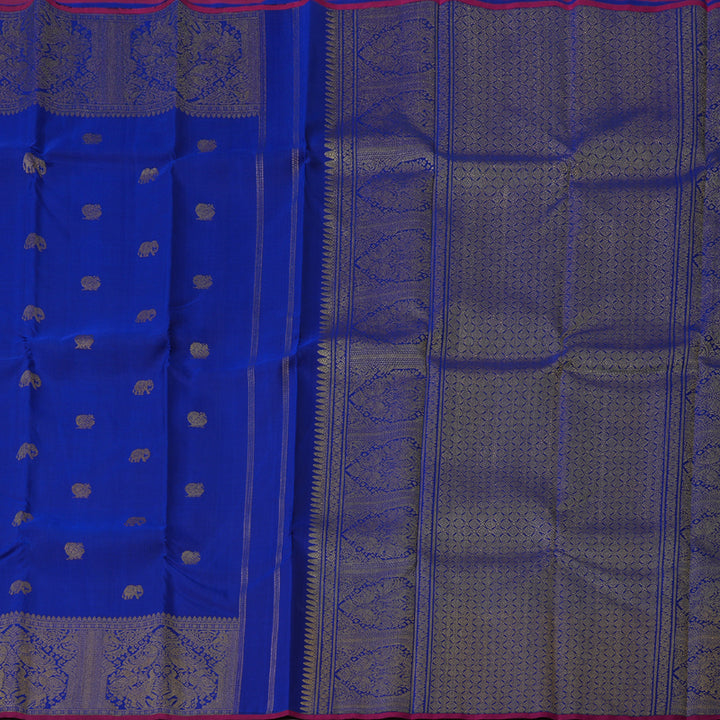 Hayagrivas Blue Kanjivaram Silk Saree BBD256E10-1