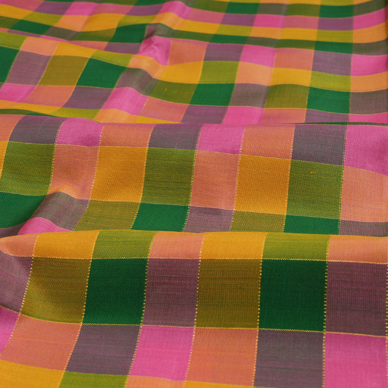 Hayagrivas Handloom Multicolor Kanjivaram Silk Saree BBD258E13-1