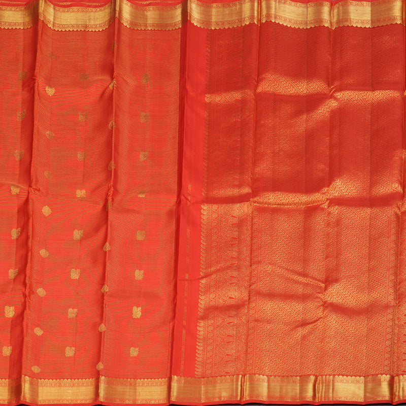 Hayagrivas Red Kanjivaram Silk Saree with Redish Pink Border BBD262E8-1