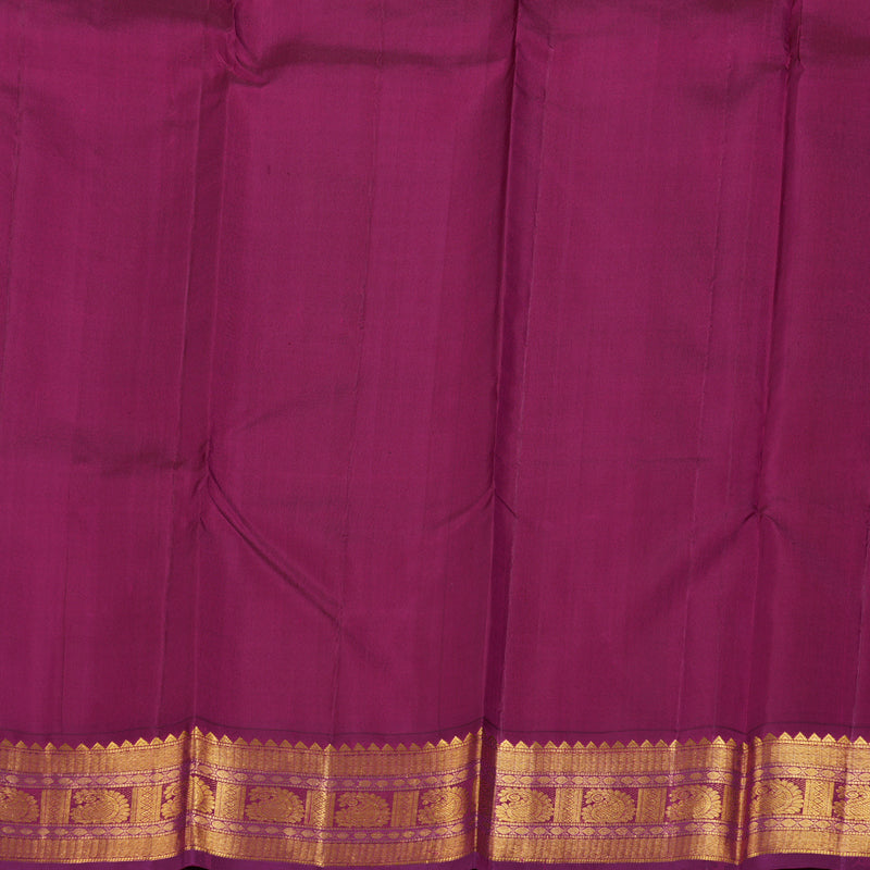 Hayagrivas Yellow Kanjivaram Silk Saree with Pink Border - BBD276E4-1