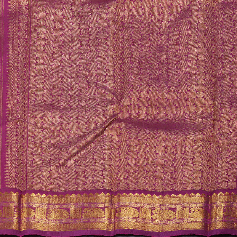 Hayagrivas Yellow Kanjivaram Silk Saree with Pink Border - BBD276E4-1