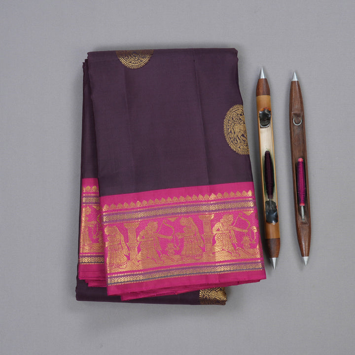 Hayagrivas Handloom Kanjivaram Korvai Silk Saree BBD317E4-5