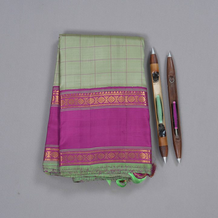 Hayagrivas Handloom Korvai Retta Pettu Kanjivaram Silk Saree BBD318E7-4