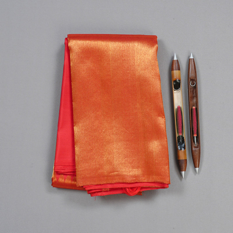 Hayagrivas Red Handloom Kanjivaram Silk Saree BBD320E4-2