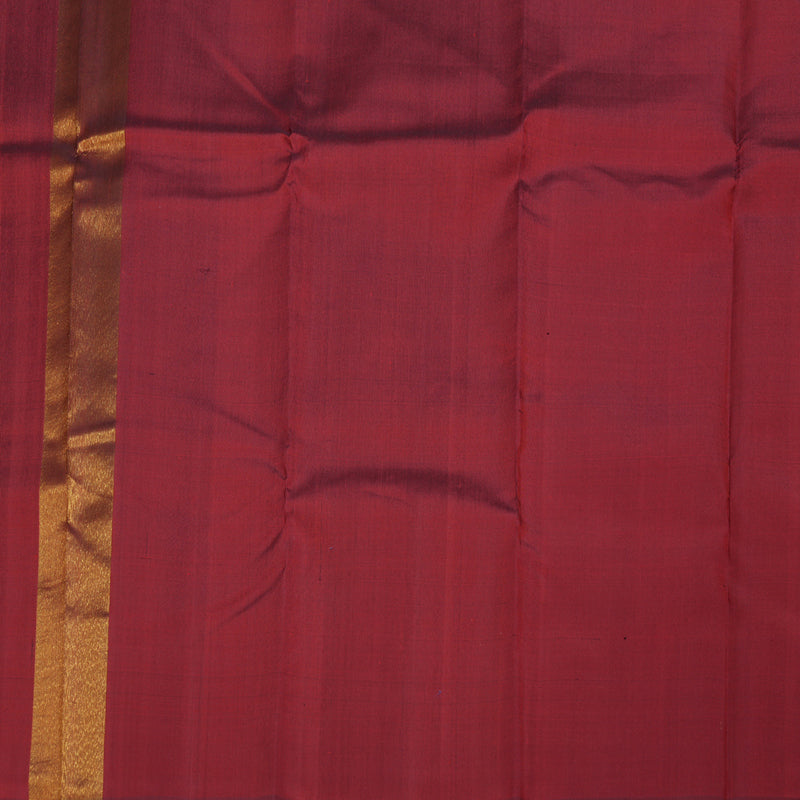 Hayagrivas Orangish Pink Handloom Kanjivaram Silk Saree with Green Border  BBD320E6-1