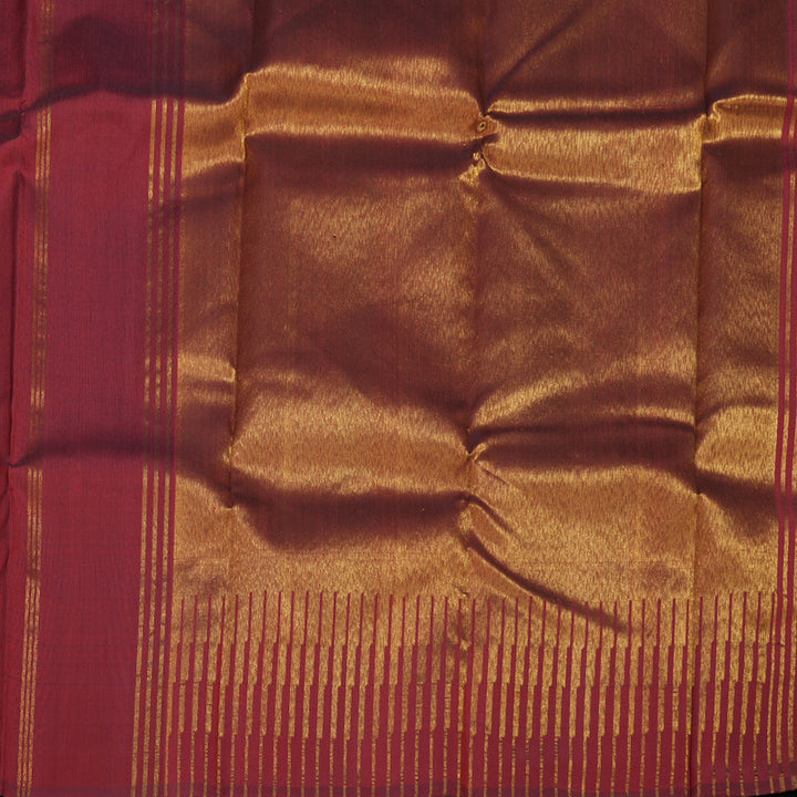 Hayagrivas Orangish Pink Handloom Kanjivaram Silk Saree with Green Border  BBD320E6-1