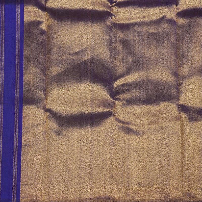 Hayagrivas Blue Kanjivaram Silk Saree with  Border BBD321E8-1