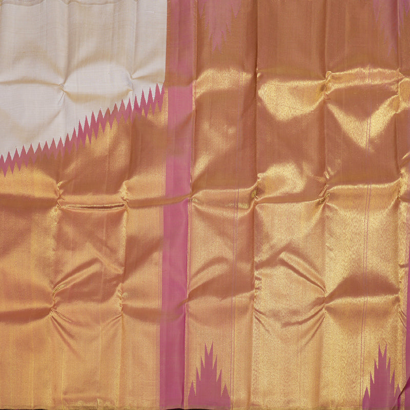 Hayagrivas Beige Kanjivaram Silk Saree BBD344E3-6