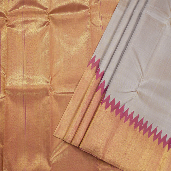 Hayagrivas Beige Kanjivaram Silk Saree BBD344E3-6