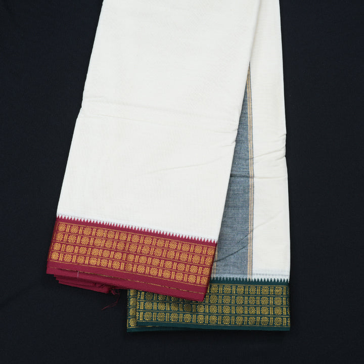 Hayagrivas Handloom 10*6 Cotton Dhothi BBD350E3-1