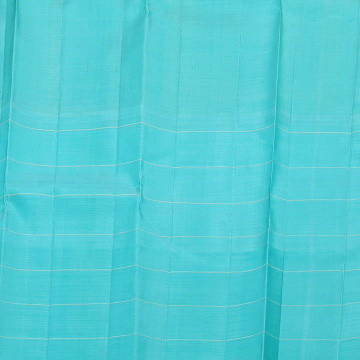 Hayagrivas Handloom  Lemon Yellow With Teal Kanjivaram Silk Saree BBD355E11-1