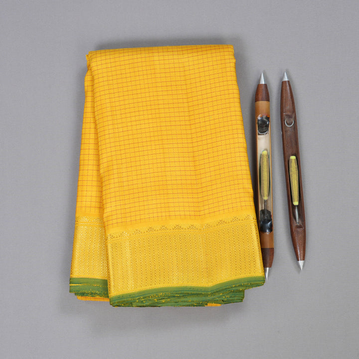 Hayagrivas Yellow Handloom Kanjivaram Silk Saree BBD357E5-6