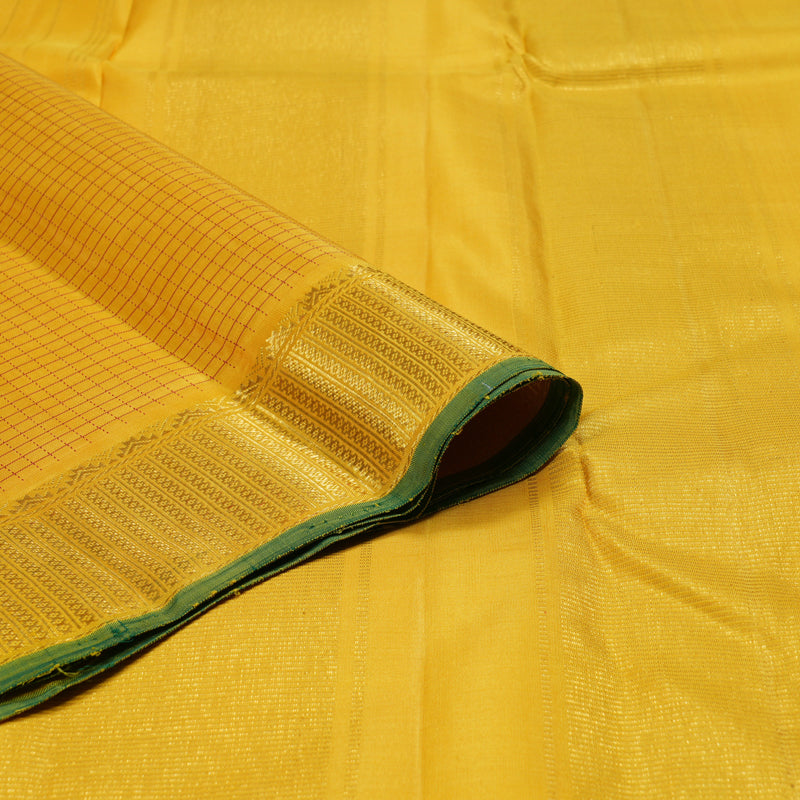 Hayagrivas Yellow Handloom Kanjivaram Silk Saree BBD357E5-6