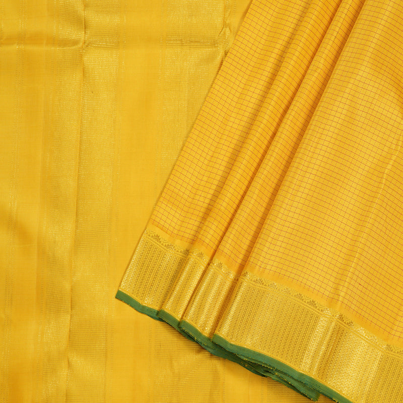 Hayagrivas Yellow Handloom Kanjivaram Silk Saree BBD357E5-6