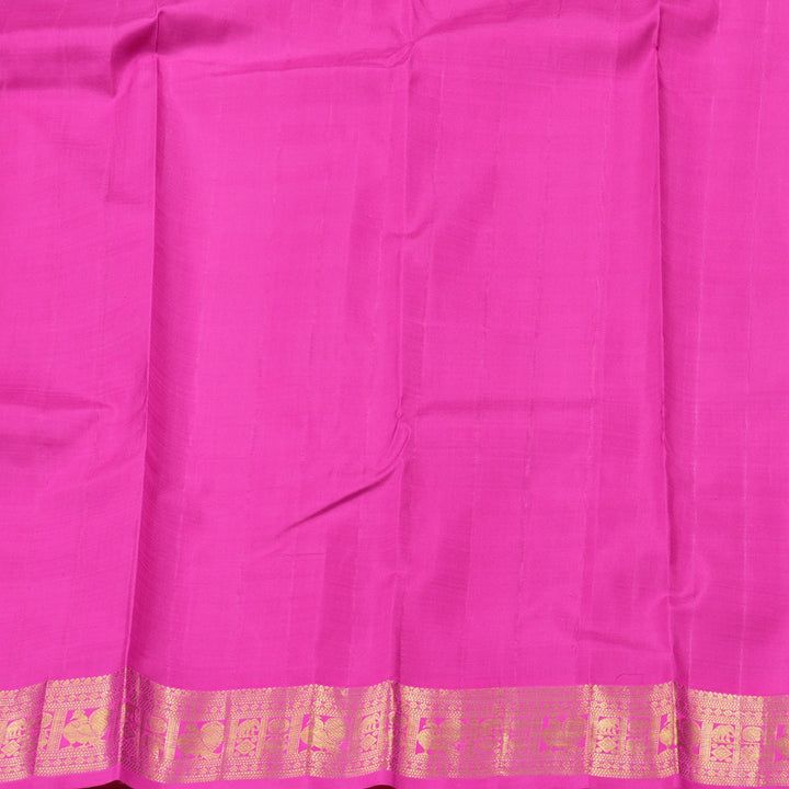 Hayagrivas Purple Handloom Kanjivaram Silk Saree with Pink Border BBD364E5-1