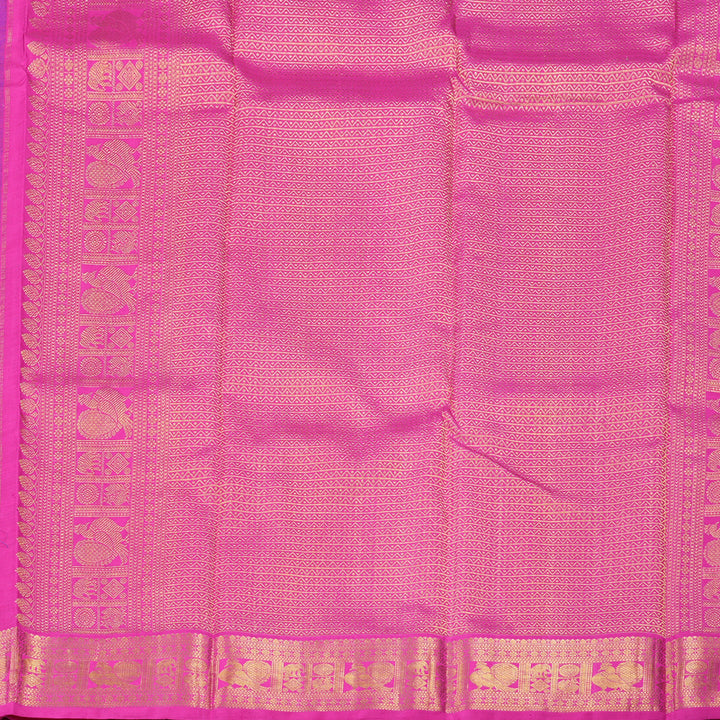 Hayagrivas Purple Handloom Kanjivaram Silk Saree with Pink Border BBD364E5-1