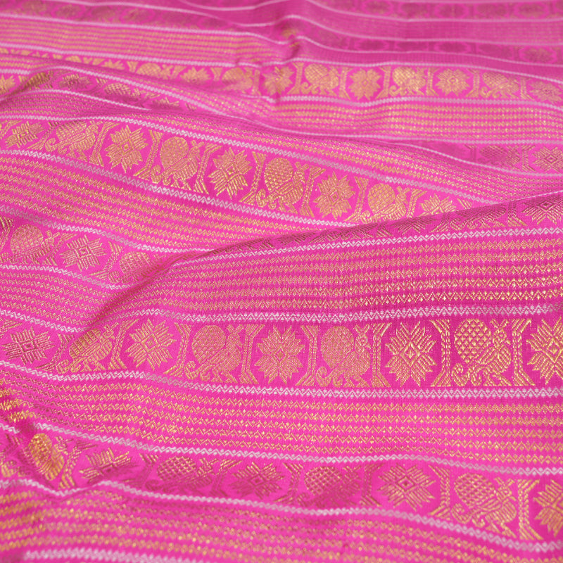 Hayagrivas Pink Kanjivaram Silk Saree with Sandal  Border - BBD368E2-1