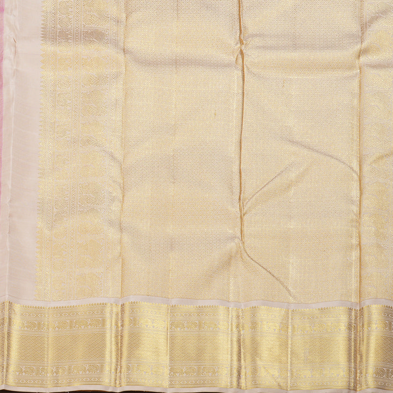 Hayagrivas Pink Kanjivaram Silk Saree with Sandal  Border - BBD368E2-1