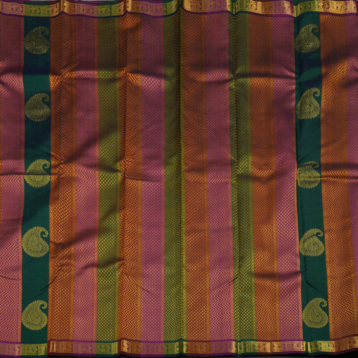 Hayagrivas Handloom Multicolour Kanjivaram Silk Saree BBD369E4-1