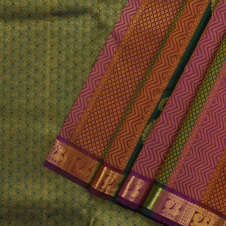 Hayagrivas Handloom Multicolour Kanjivaram Silk Saree BBD369E4-1