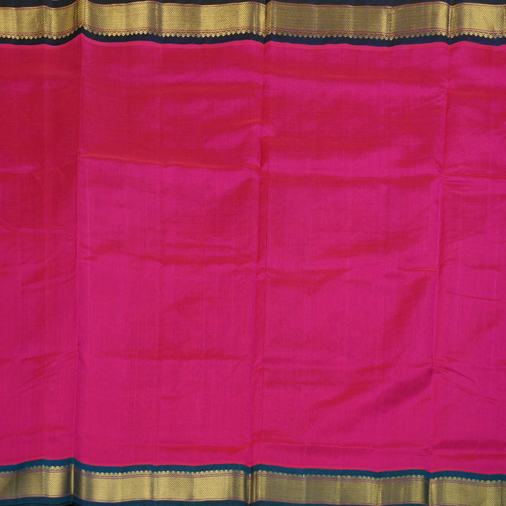 Hayagrivas Handloom Dark Pink With Dark blue Border Silk Cotton Saree BBD385F1-3