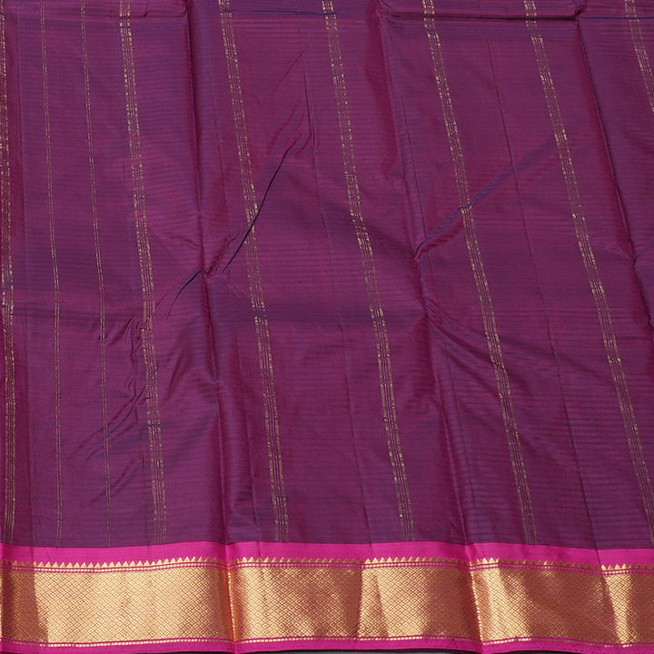 Hayagrivas Bottle Green Kanjivaram Silk Saree with Mandhalir Border - BBD390F1-114