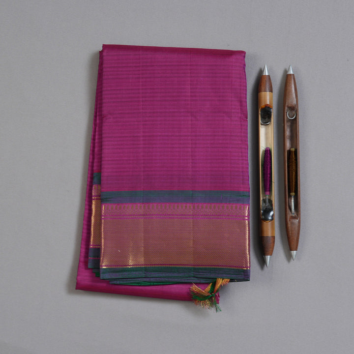 Hayagrivas Purple Handloom Kanjivaram Silk Saree with Mandhalir Border BBD390F2-53