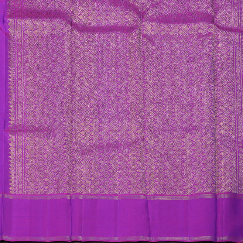 Hayagrivas Handloom Kanjivaram silk saree in attractive Blue with purple Jari checks BBD3D7-2