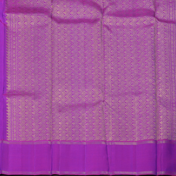 Hayagrivas Handloom Kanjivaram silk saree in attractive Blue with purple Jari checks BBD3D7-2