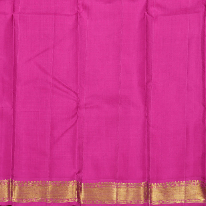 Hayagrivas Peach Pink Kanjivaram Silk Saree with Pink Border BBD407F3-1