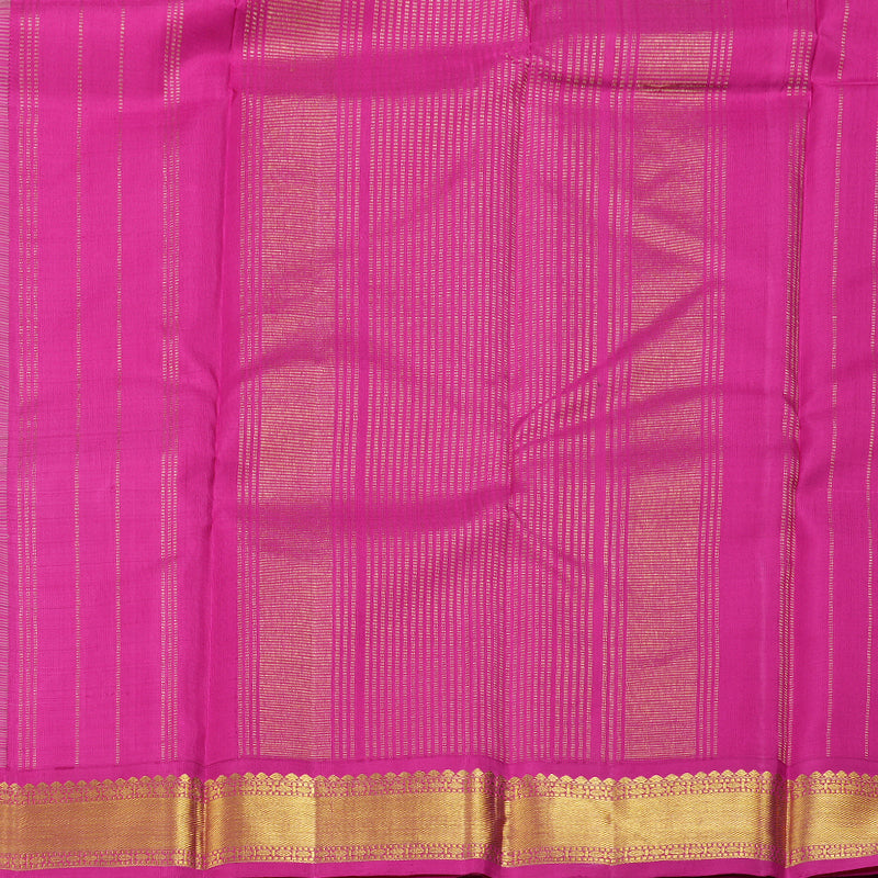 Hayagrivas Peach Pink Kanjivaram Silk Saree with Pink Border BBD407F3-1