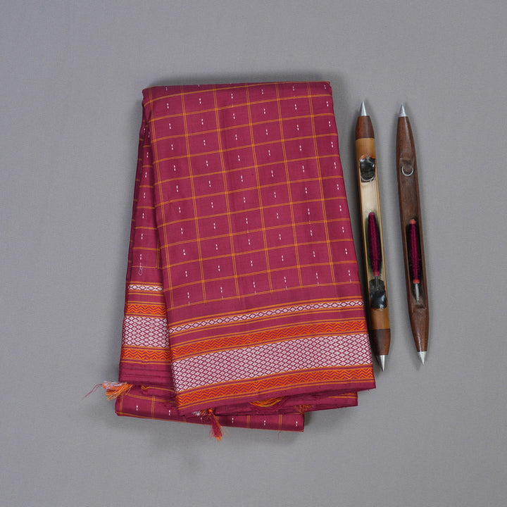 Hayagrivas Maroon Kanjivaram Silk Saree with Maroon Border BBD409F5-2