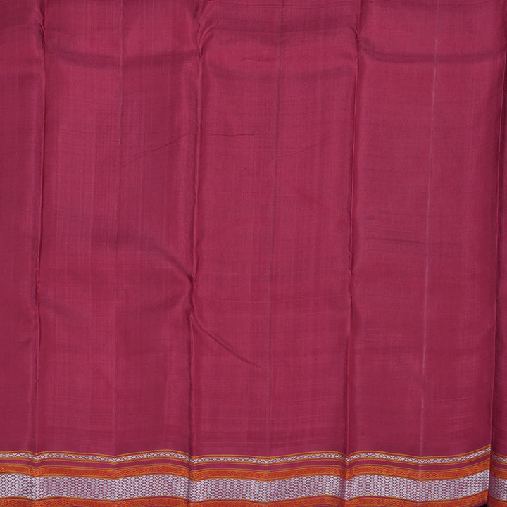 Hayagrivas Maroon Kanjivaram Silk Saree with Maroon Border BBD409F5-2