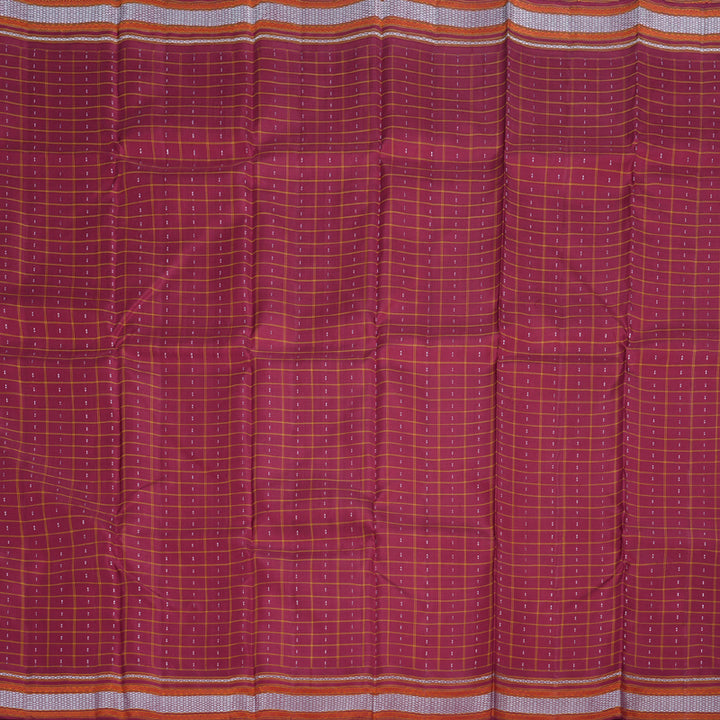 Hayagrivas Maroon Kanjivaram Silk Saree with Maroon Border BBD409F5-2