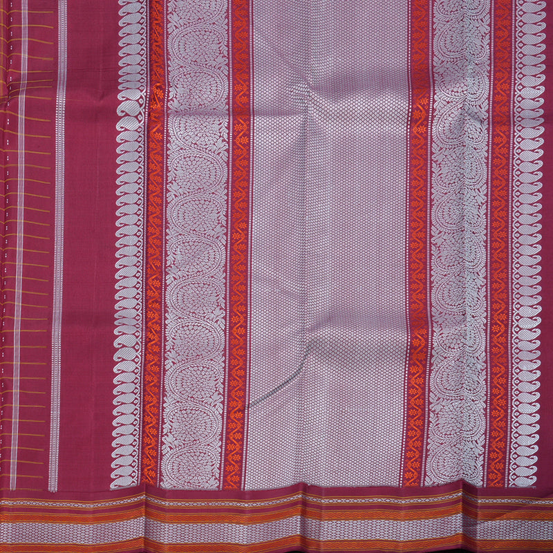 Hayagrivas Maroon Kanjivaram Silk Saree with Maroon Border BBD409F5-2