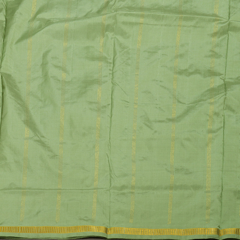 Hayagrivas Pastel Green Ten Yards Silk Saree BBD411F3-7