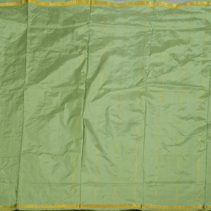 Hayagrivas Pastel Green Ten Yards Silk Saree BBD411F3-7