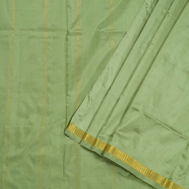 Hayagrivas Pastel Green Ten Yards Silk Saree BBD411F3-7