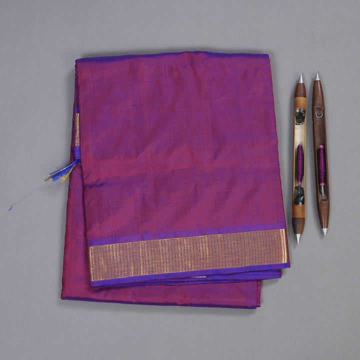 Hayagrivas Purple Ten Yards Silk Saree BBD412F2-2