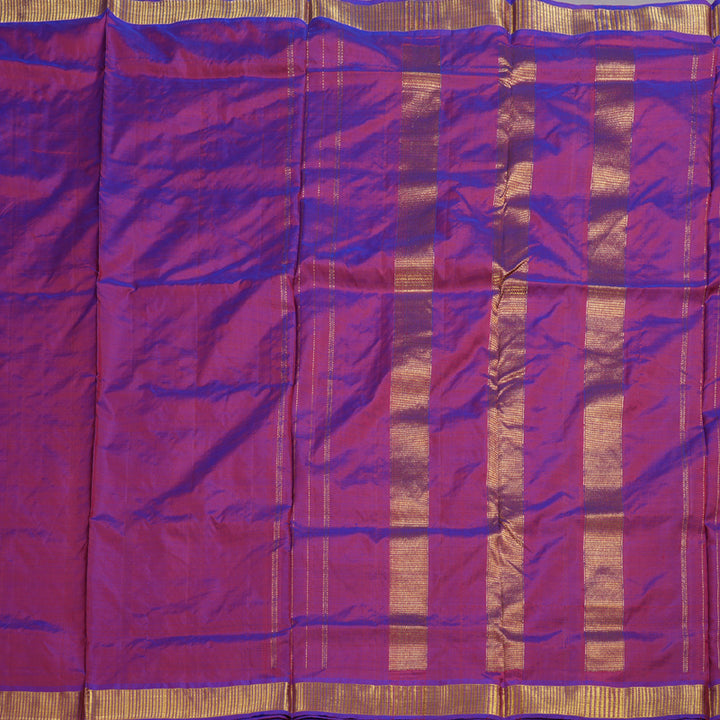 Hayagrivas Purple Ten Yards Silk Saree BBD412F2-2