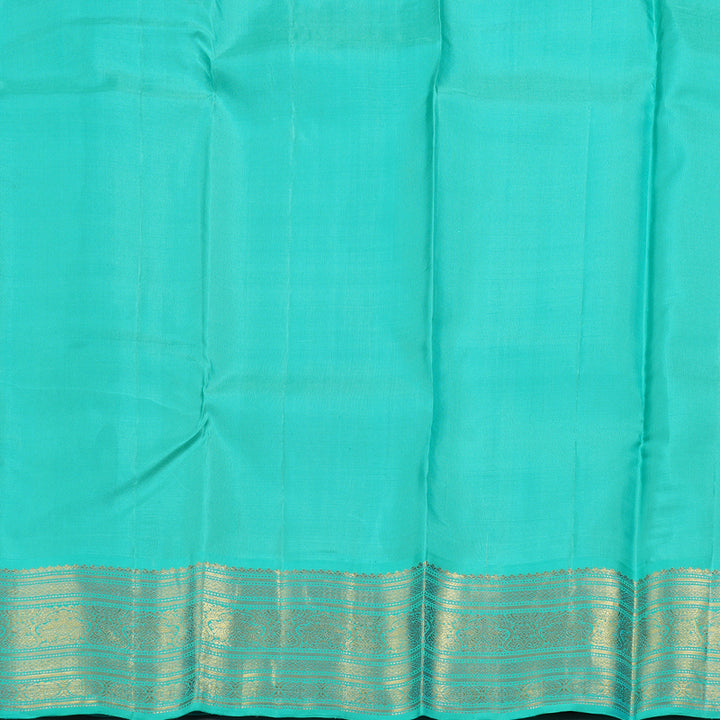 Hayagrivas Purple Kanjivaram Silk Saree with Sea Green Border BBD424F1-1