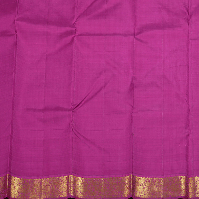 Hayagrivas Ivory Kanjivaram Silk Saree with Pink Border BBD427F3-10