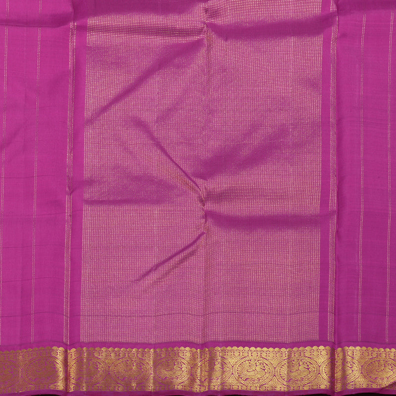 Hayagrivas Ivory Kanjivaram Silk Saree with Pink Border BBD427F3-10