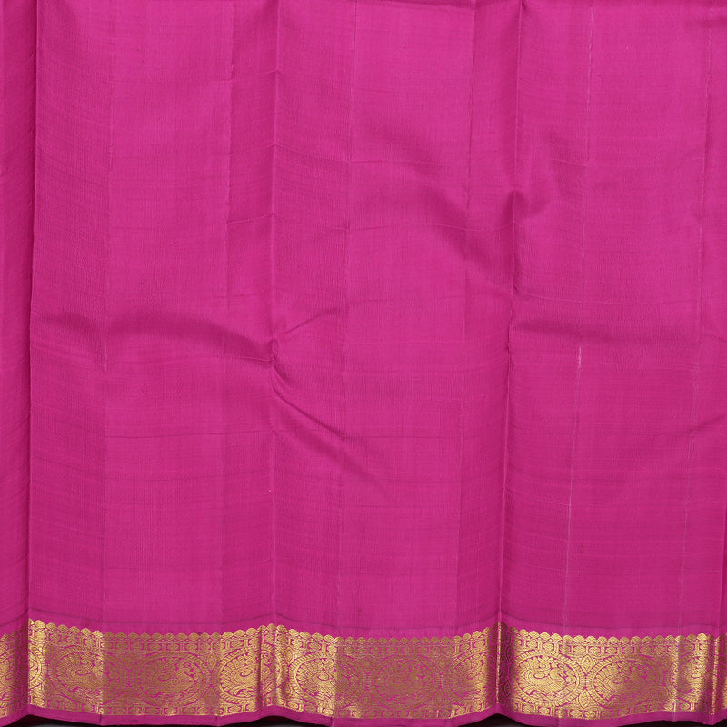 Hayagrivas Half White Kanjivaram Silk Saree with Pink Border BBD427F3-21