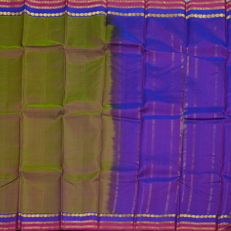 Hayagrivas Mandhalir Handloom Kanjivaram Silk Saree with Purple And Pink Border BBD433F1-5