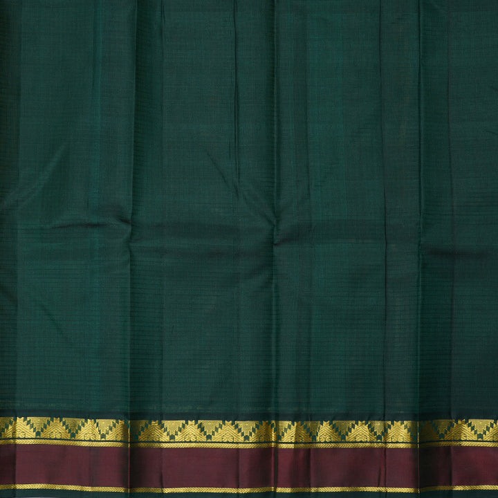 Hayagrivas Mehandi Green Kanjivaram Silk Saree with Bottle Green Border -BBD433F1-62