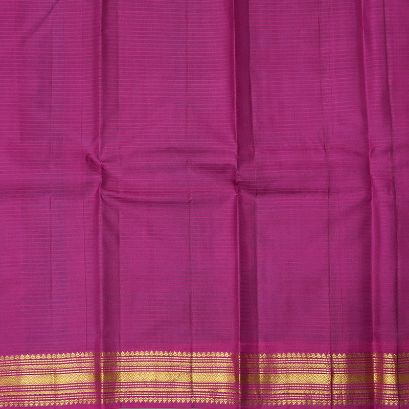 Hayagrivas Blue Kanjivaram Silk Saree with Pink Border - BBD433F2-23