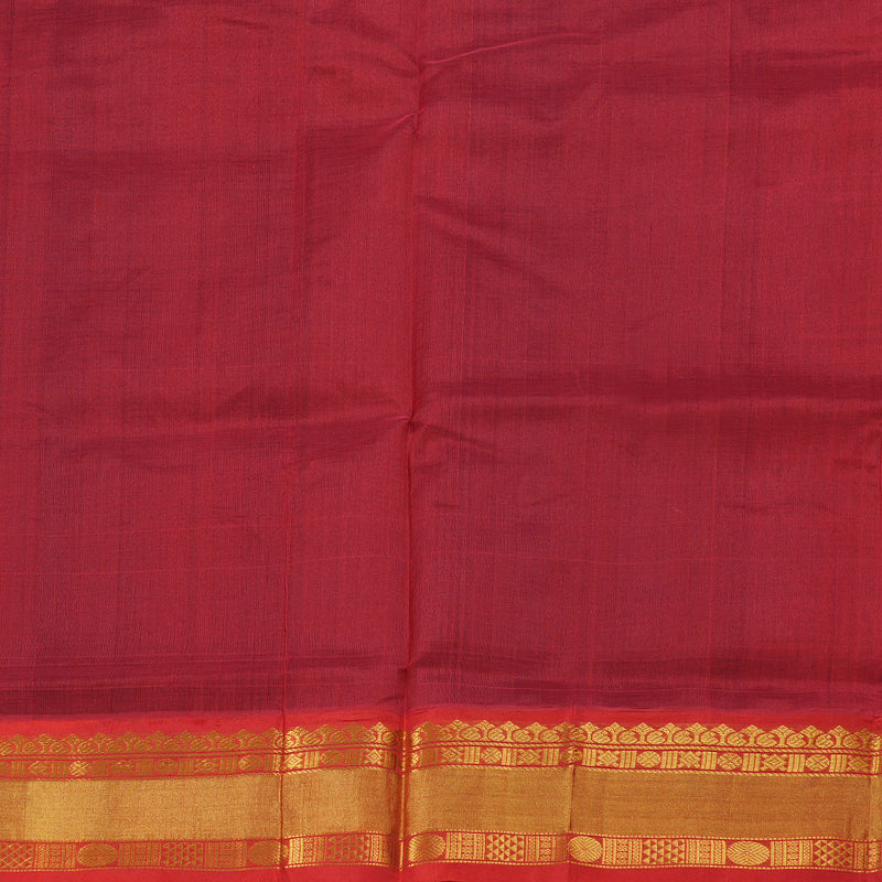 Hayagrivas Black with Red Border Handloom Silk Cotton Saree BBD438F5-6